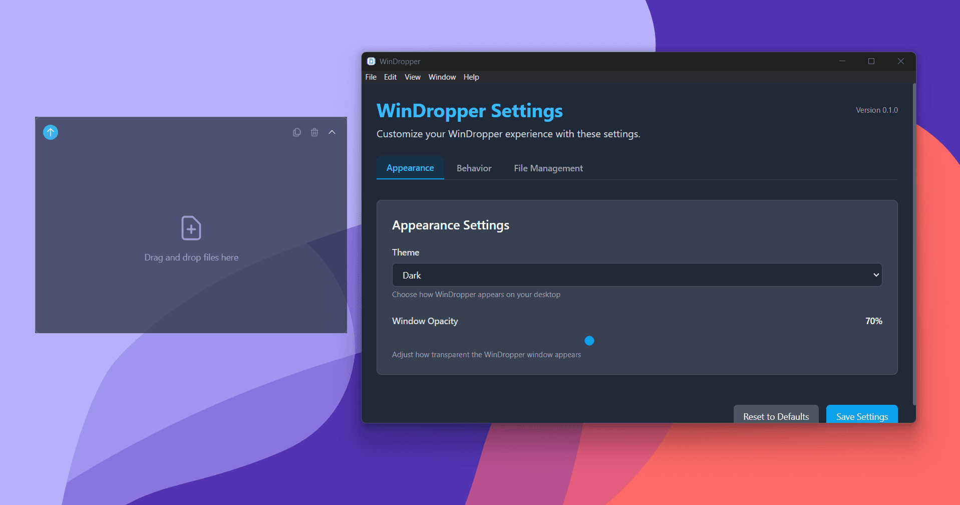 WinDropper – File Management Tool